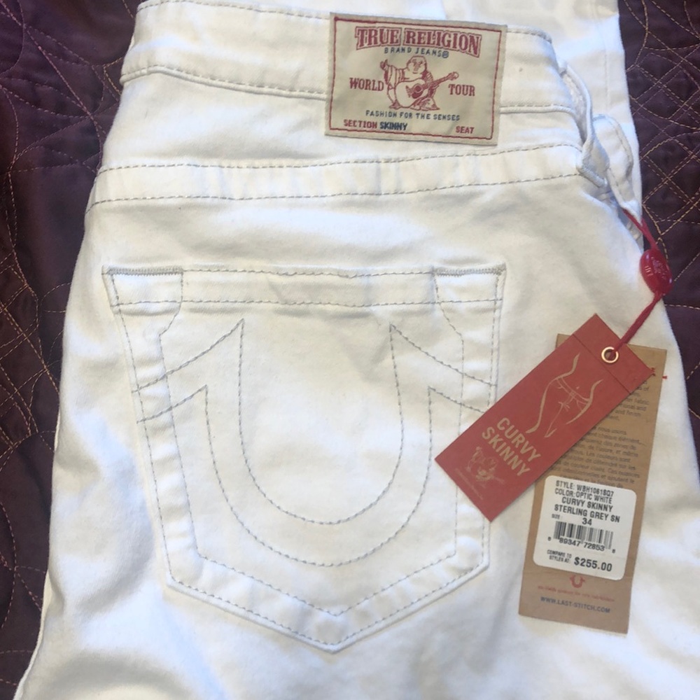 True Religion Optic white skinny jeans
